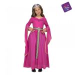 Dětský kostým Středověká princezna růžová | Pro věk (roků) 10-12, Pro věk (roků) 5-6, Pro věk (roků) 7-9