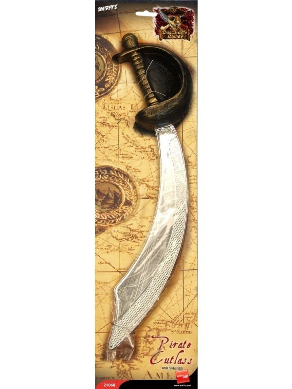Pirátská šavle stříbrná 46 cm