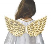 Křídla dětská, zlatá, 44 cm