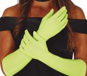 Látkové rukavice limetková zelená
