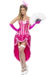 Kostým Burlesque Dancer růžová | Velikost L 44-46, Velikost S 36-38