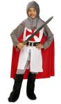 Dětský kostým Středověký rytíř s pláštěm | Pro věk (roků) 10-12, Pro věk (roků) 5-6