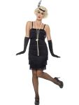 Kostým Flapper krátké šaty černé | Velikost L 44-46, Velikost M 40-42, Velikost S 36-38, Velikost XL 48-50, Velikost XXL 52-54