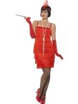 Kostým Flapper krátké šaty červené | Velikost L 44-46, Velikost M 40-42, Velikost S 36-38, Velikost XL 48-50