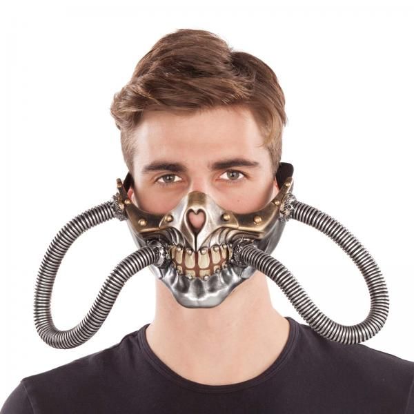 Maska Steampunk s hadicemi